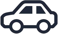 出張の車のイラスト