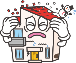 屋根の破損や雨漏りによる住宅の劣化イメージ（外壁塗装・屋根修理の必要性）